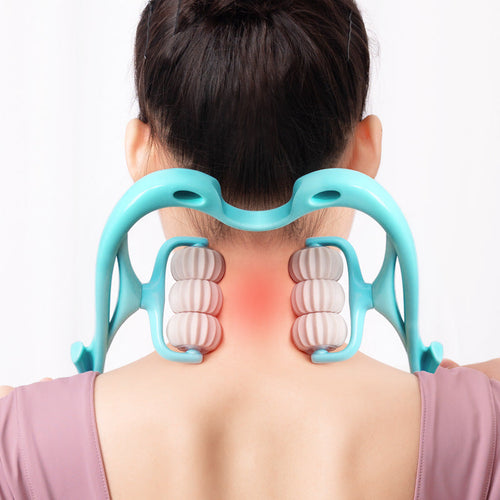 Multifunctionele Handmatige Zeswielige Nekmassager – Verlichting Roller Massage Tool