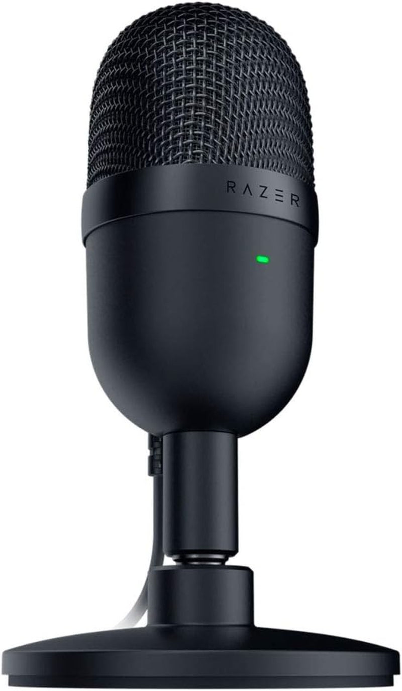 Seiren Mini USB Condensatormicrofoon: voor Streaming en Gaming op PC - Professionele Opnamekwaliteit - Precies Supercardioïde Opnamepatroon - Kantelbaar Statief - Schokbestendig - Klassiek Zwart