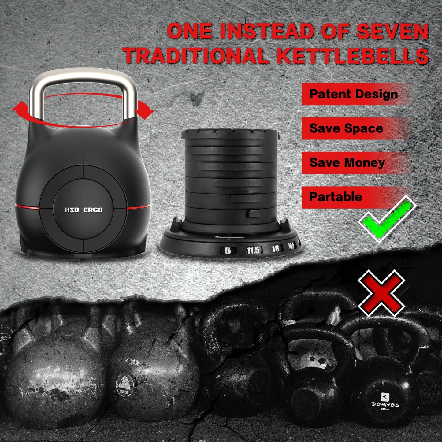 Verstelbare Kettlebell Gewichten Set