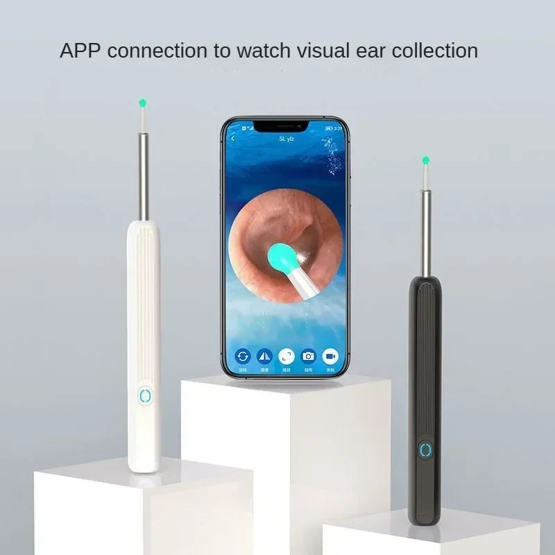 Draadloze Wi-fi Visuele Oorreiniger Otoscoop Oorsmeer Verwijderingskit met 1296P HD Camera en Oorlepels Endoscoop Gereedschap Kit