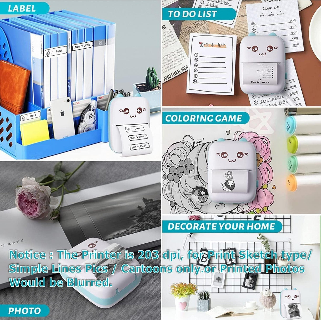 X1 X2 Mini Bluetooth Thermische Printer voor Labels, Stickers en Leuke Projecten