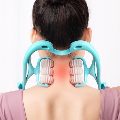 Multifunctionele Handmatige Zeswielige Nekmassager – Verlichting Roller Massage Tool
