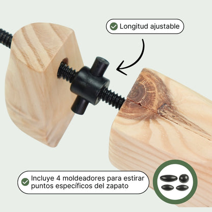 Schoenexpansie Pro® Set van 2 Stuks - Natuurlijk Hout