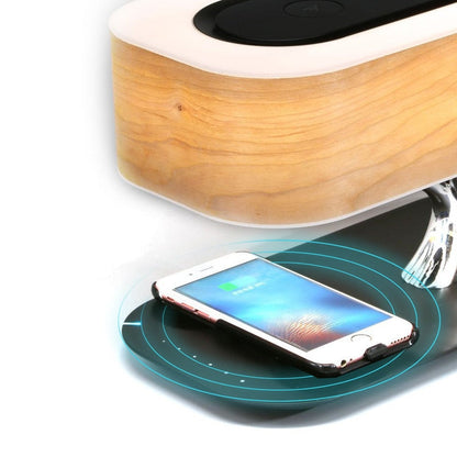 Decoratieve Boomlicht Tafellamp Muziek Bluetooth Speaker Bedlamp WiFi Speaker LED Licht Mobiele Telefoon QI Draadloos Opladen voor Thuis