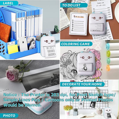 X1 X2 Mini Bluetooth Thermische Printer voor Labels, Stickers en Leuke Projecten