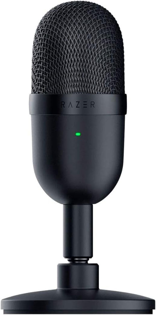 Seiren Mini USB Condensatormicrofoon: voor Streaming en Gaming op PC - Professionele Opnamekwaliteit - Precies Supercardioïde Opnamepatroon - Kantelbaar Statief - Schokbestendig - Klassiek Zwart
