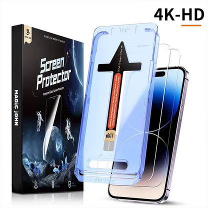 4K HD/Anti-gluur Geharde Glas Screen Protector met Auto Stofverwijdering Installatie voor Samsung"